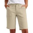thumbnail image 2 of Shorts for Women Bermuda Knee Length Long Hiking Shorts with Pockets Elastic Waist for Summer Casual Trendy Outfits Summer Pants For Women, 2 of 8