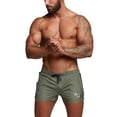 thumbnail image 5 of Seyurigaoka Men's Solid Color Short Pants,Compression Workout Shorts Sportswear, 5 of 8