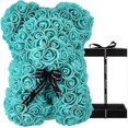 thumbnail image 1 of Rose Bears - Each Rose Bear Comes With A Rose Teddy Bear - Flower Bears Are Perfect For Anniversaries, Mothers - Clear Gift Box Included! 10 Inches Ta, 1 of 4