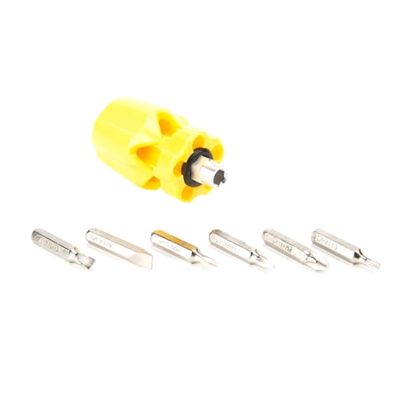 MOKKHNB small screw driver set 6 In 1 yellow tools for homeowners 1Pack