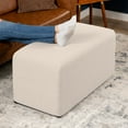 thumbnail image 5 of Jaxx Monroe Large Rectangular Foam Ottoman / Coffee Table, (36 x 18), Mist Light Grey, 5 of 6