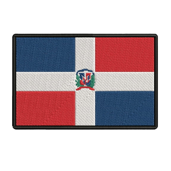 Dominican Republic Flag Embroidered Iron-on Patch