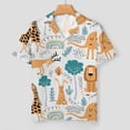 thumbnail image 2 of PRIYAL Vector Seamless Cute Animal Silk Women Pajama Set Short Sleeve Comfy Pjs Sets 2 Piece Lounge Set, 2 of 6