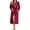 C Wine Red, variant on Robes for Women Lace Long Sleeve Kimono Bathrobe Winter Fleece Wrap Long Robe Soft Warm Sleepwear with Pockets