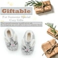 thumbnail image 6 of Cozylook Cute Animal Slipper Socks for Toddler Kids Girls Women, Fuzzy Fluffy Sherpa Lined, Non-Slip Indoor House Shoes, Cozy Birthday Christmas Gifts, Grey Bunny Adult 7-8, 6 of 6