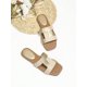 thumbnail image 3 of Fashionable Slide Sandals Women Colorblock Flat Sandals, 3 of 4