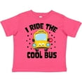 thumbnail image 3 of Inktastic I Ride the Cool Bus with Yellow Bus Boys or Girls Toddler T-Shirt, 3 of 5