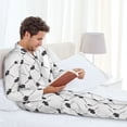 thumbnail image 6 of Vsdgher Black Rabbit Mens Pajama Set, Soft Warm Long Sleeve Sleepwear, Cozy Button-Down Pjs for Men-X-Large, 6 of 7