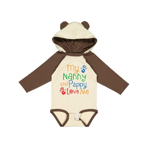 Inktastic Nanny and Pappy Love Me Boys or Girls Long Sleeve Baby Bodysuit
