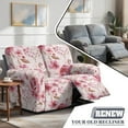 thumbnail image 5 of Yuyamidu Pink Rose Loveseat Recliner Covers 2 Seater Stretch Recliner Loveseat Slipcover with Elastic Edge Portable Reclining Couch Covers Gift for Friends, 5 of 8