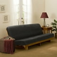 thumbnail image 5 of Mainstays Pixel 1-Piece Stretch Futon Slipcover Furniture Cover, Black, 5 of 6