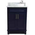 thumbnail image 6 of Bellaterra Home 400700-25-BU-WMR 25 in. Single Rectangle Sink Vanity with Carrara Marble Top, Blue & White, 6 of 20