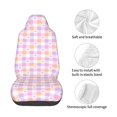 thumbnail image 4 of Wukai Heart Buffalo Plaid Full Set Car Seat Covers with Soft Padding Universal Auto Front Seats Protector and Cushion Mat, 4 of 5