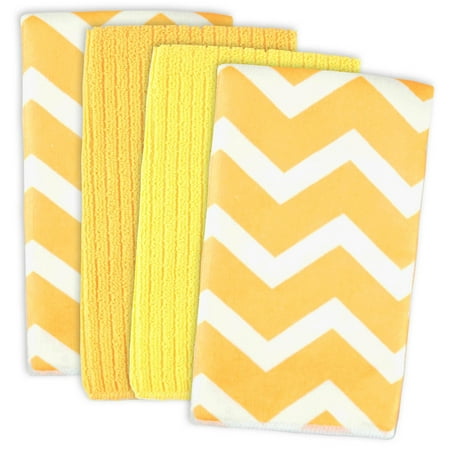Green Covered Vegetable Dish - DII Yellow Chevron Dishtowel (Set of 4), 16x19