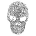 thumbnail image 2 of Sparkly Skull Brooch,  Clear Skull Pin Brooch  for, 2 of 8
