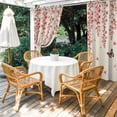 thumbnail image 2 of 1 Panel Outdoor Curtains for Patio Waterproof 54"x95" Butterfly Flower Weatherproof Privacy Outsides Curtains, Farmhouse Country Pink Floral on Linen Grommet Thermal Drapes for Cabana Porch Pergola, 2 of 8
