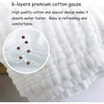 thumbnail image 4 of Casewin Baby Muslin Washcloths 10 Pack, 6 Layers Natural Muslin Cotton Baby Wipes, Newborn Baby Face Towel for Sensitive Skin, Baby Registry as Shower Gift Set, Extra Soft, Breathable, 11.8x11.8 inch, 4 of 7