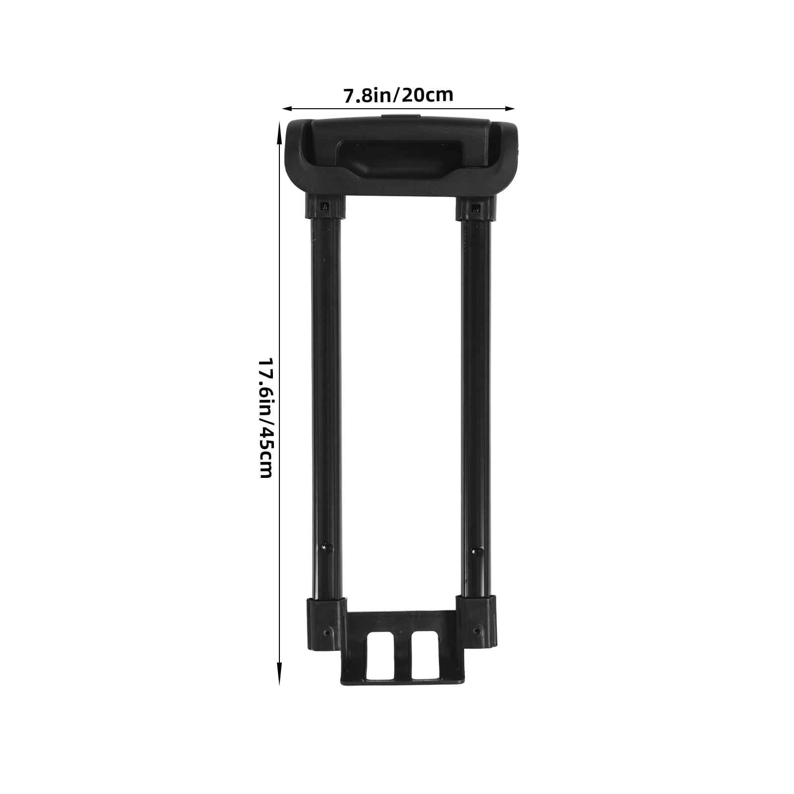 Durable Iron Telescopic Handle for Travel Luggage - Portable Replacement for Suitcase, Trolley & Luggage Carts, 17.71x7.87x1.57 inch Silver