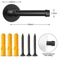 thumbnail image 4 of Heavy Duty Rustic Industrial Pipe Toilet Paper Holder (black), 4 of 5