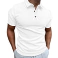 thumbnail image 3 of adviicd Polo T Shirts for Men Men's Short Sleeve Polo Shirt Moisture Wicking PerformanceGolf Polo White,XXL, 3 of 5