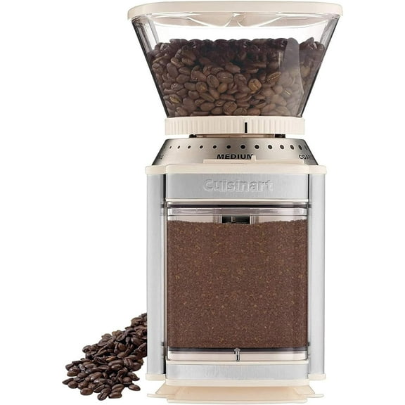 Burr Mill Coffee Grinder Stainless Steel electric food mill grinder (Cream, Burr Mill)