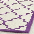 thumbnail image 3 of SAFAVIEH Cambridge Kevin Geometric Wool Area Rug, Ivory/Purple, 6' x 6' Square, 3 of 6