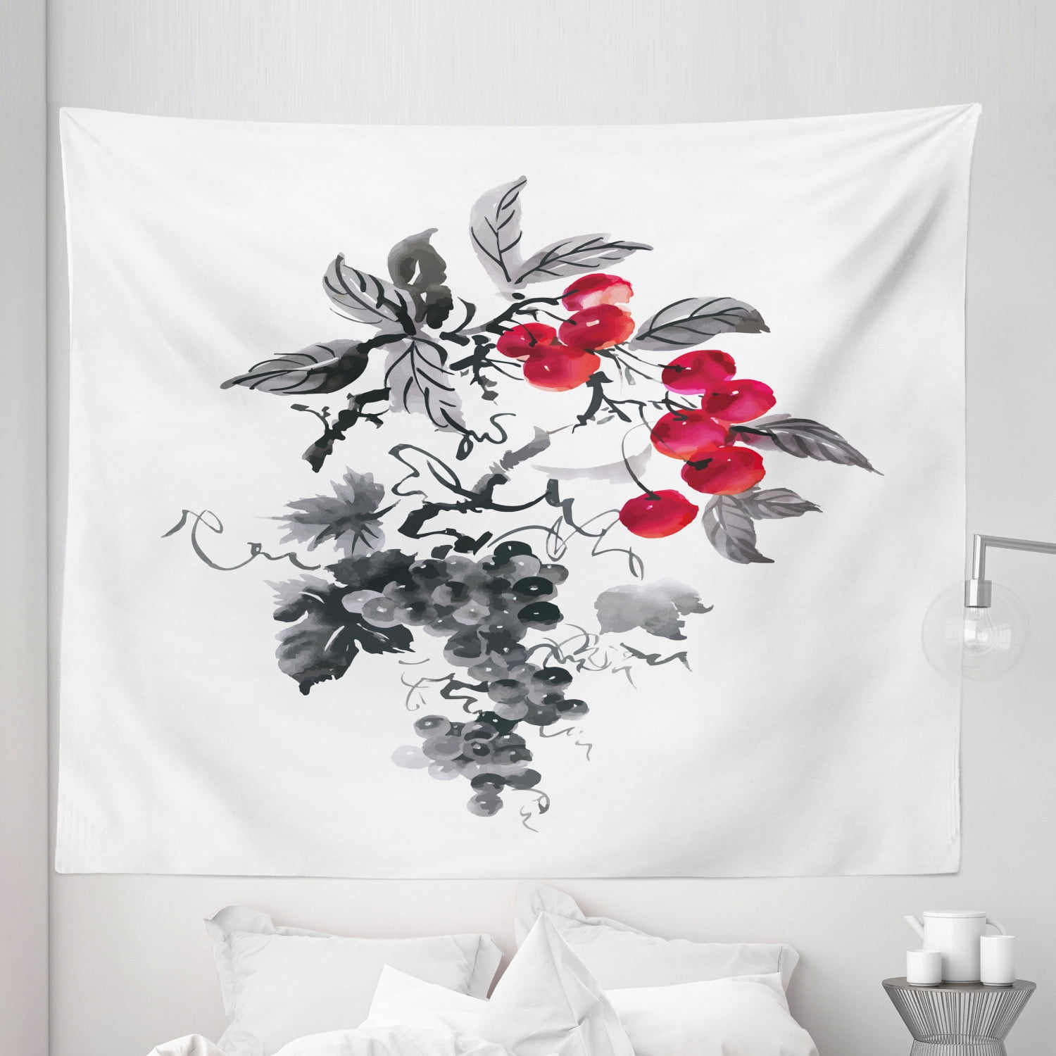 Rowan Tapestry, Rural Nature Inspired Foliage Composition Wild Berry