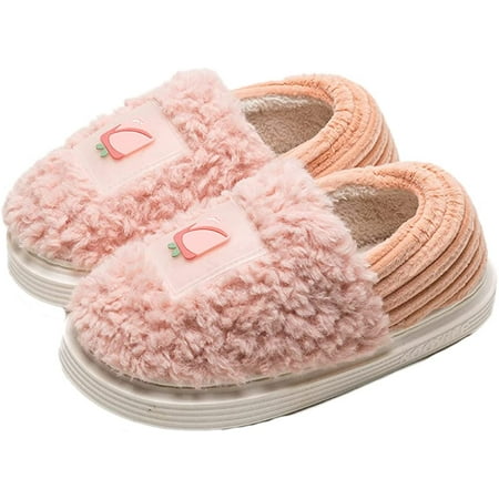 

DanceeMangoo Women Slippers Cute Cozy Faux Fur Block Home Shoes Thickening Memory Foam Slide