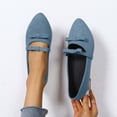 thumbnail image 3 of Women's Flats Pointed Toe Bow Knit Shoes Comfortable Dressy Suede Slip On Flat Lightweight Shallow Mouth Shoes, 3 of 9