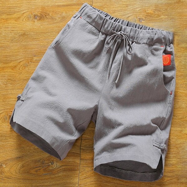 Pantalones cortos informales con cordón para hombre, Shorts cómodos de lino y algodón, ropa para correr y gimnasio