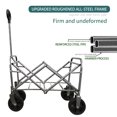 thumbnail image 3 of Collapsible Wagon Cart, Beach Cart with Big Wheels, Heavy Duty Folding Utility Garden Wagon, Portable Grocery Cart, All Terrain Universal Wheels Wagon Cart, Max Capacity150 lbs, JA2061, 3 of 10