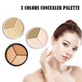 thumbnail image 2 of SharkTRUE Free Brush 3 Colors Concealer Palette Triple Color Blemishes Light Concealer Circles Face, 2 of 8