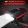 thumbnail image 4 of MTB Bike LED USB Recargable Horn Headlight Luces traseras con batería (Rojo) Likrtyny Para estrenar, 4 of 9