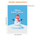 thumbnail image 6 of Versatile Winter Snowman Large Garden Flag for Farmhouse Home Garden Christmas Garden Flag for Outdoor Snowflakes Simple Watercolor Washable Hanging Decoration 28x40 Inch, 6 of 6