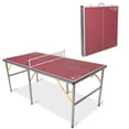 thumbnail image 2 of 6ft Mid-Size Foldable Portable Ping Pong Table Christmas Gift – Indoor Outdoor Game Set with Net 2 Paddles & 3 Balls, 2 of 10