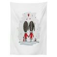 thumbnail image 3 of Ambesonne Love Tablecloth Rectangular Table Cover, Couple Cartoon Art Style, 52"x70", Scarlet Cocoa Grey, 3 of 4
