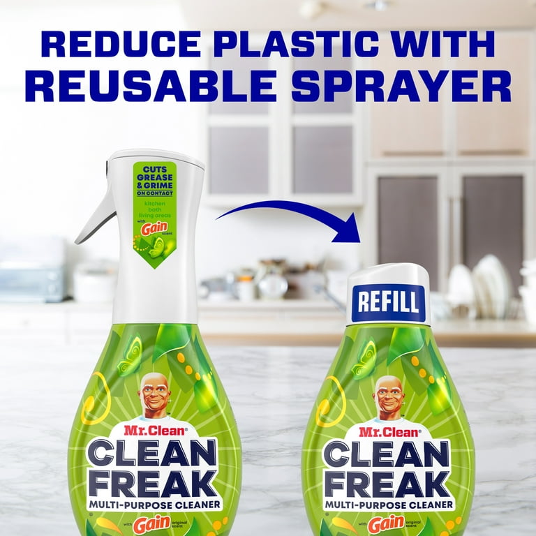 Mr. Clean, Clean Freak Multi-Surface Spray, Pk 1 Starter Kit, 1 Refill