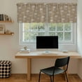 thumbnail image 5 of Khaki Daisy Tier Curtains 24 Inch Length, Modern Farmhouse Chrysanthemum Floral Cafe Short Curtains for Bathroom Over Sink, Small Kitchen Curtain Light Filtering Tiered Drapes 2 Panels 27.5"Wx24"L, 5 of 8