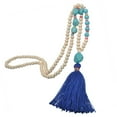 thumbnail image 1 of Collar Decorativo Qarigey con Borla y cuentas azul oscuro, 1 of 6