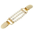 thumbnail image 5 of 2x Pearl Bead Clip Shawl Shrug Sweater Blouse Collar Clasps Brooch Pin, 5 of 8