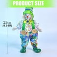 thumbnail image 3 of Misright Ceramic Clown Doll Model Figure Movable Wire Frame Body Halloween Decoration, 3 of 7