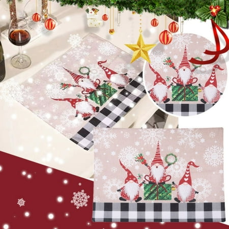 

WANYNG Christmas Decoration Creative Cute Forest Man Table Mat Old Man Insulation Mat Restaurant Holiday Decoration Supplies