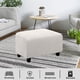 thumbnail image 3 of Funda otomana de gran elasticidad, Protector de muebles grueso y suave, funda rectangular para reposapiés, para taburete de almacenamiento , yo blanco L Blanco Baoblaze Funda otomana redonda, 3 of 7