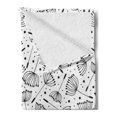 thumbnail image 2 of Floral Soft Flannel Fleece Throw Blanket, Dandelion Flowers Nature Environment Fuzz Organic Fluff Illustration, Cozy Plush for Indoor and Outdoor Use, 60" x 80", Black White, by Ambesonne, 2 of 5