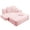 Baby Pink, variant on Hommoo Luxurious Plush Corduroy Chaise Lounge with 3 Pillows & Storage Pocket, Convertible Sofa Couch Bed Sleeper with Frameless Design & Compression Foam, Light Grey