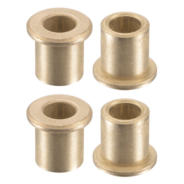 Unique Bargains 8x12x15mm Manchon à Bride Roulements Fritté Bronze Bague Auto-Lubrifiante 4 Pack