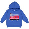 thumbnail image 2 of Inktastic 4th of July Firetruck with Red and Blue Stars Toddler Hoodie, 2 of 4