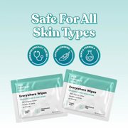 Her Fantasy Box | Everywhere Wipes – 100% Organic Cotton, Gentle & Refreshing, pH-Balanced, Fragrance-Free, Plant-Powered for Body, Face & Intimate Areas, Ideal for Sensitive Skin - 8 Pack, 120 Wipes
