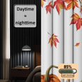 thumbnail image 3 of Orange Maple Leaf Blackout Curtains for Bedroom/Living Room, Pinch Pleated Black Out Curtains, Fall Branch Gnomes Pumpkin Pastoral Room Darkening Window Drapes with Hooks 2 Panels, 39"x70", 3 of 8