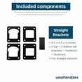 thumbnail image 7 of Weatherables Stanford Railing Brackets – Aluminum Indoor & Outdoor Straight Railing Brackets, Made with Durable & Low-Maintenance Black Textured Powder-Coat Finish, 7 of 7